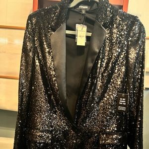 Brand new with tags, express black sequin blazer